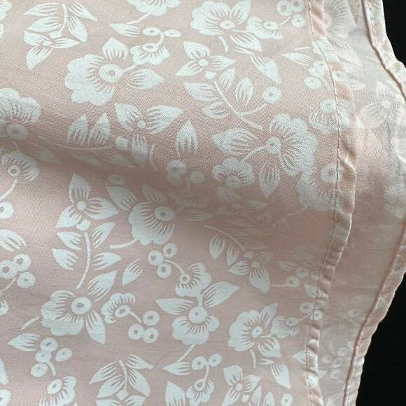 handmade pink white floral halter mini summer dress - Picture 8 of 9